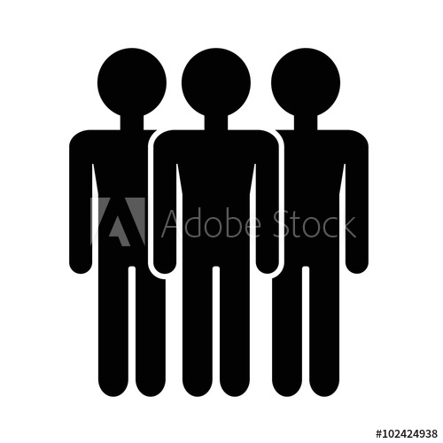 500x500 Population People Icon Illustration Design