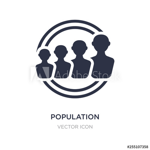 500x500 Population Icon On White Background Simple Element Illustration