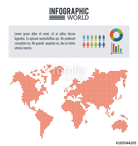 473x500 Earth World Infographic Population Icon Vector Illustration
