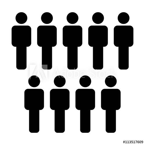 500x500 People, Team, Group, Crowd, Community, Population Vector Icon