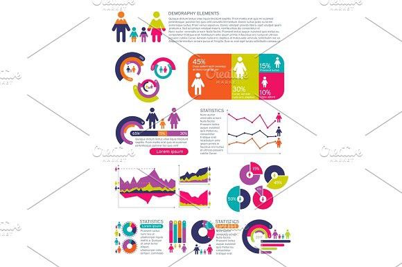 580x386 People Population Vector Infographics With Business Charts