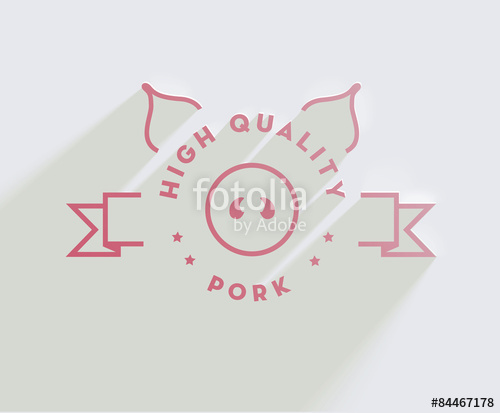 500x413 High Quality Pork Logo, Vector Stock Image And Royalty Free