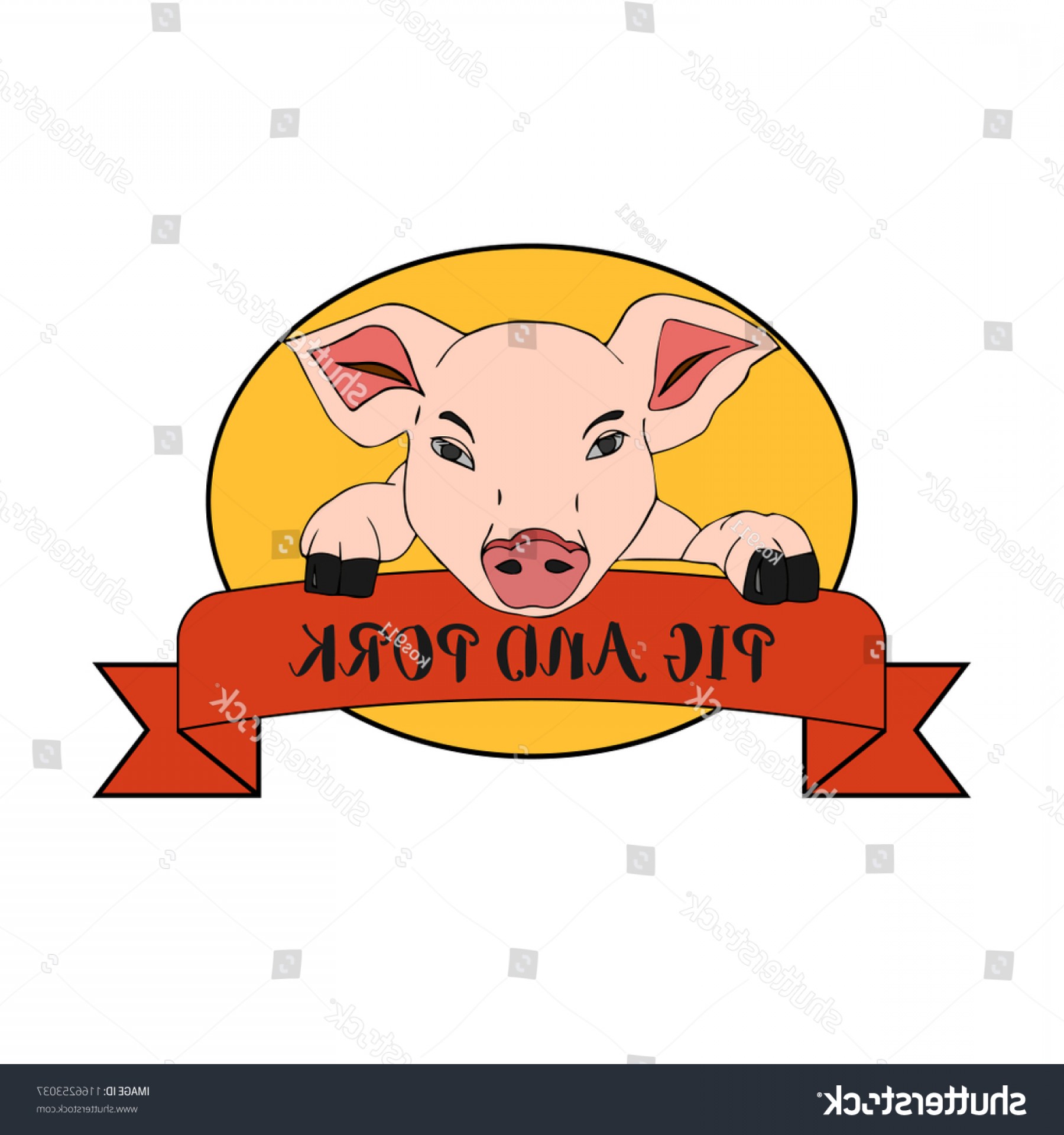 1800x1920 Logo Label Pig Pork Vector Illustration Catchsplace