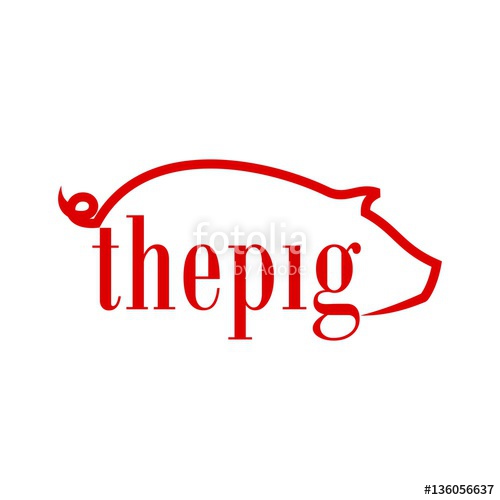 500x500 Pig Pork Icon Logo Vector Stock Image And Royalty Free Vector