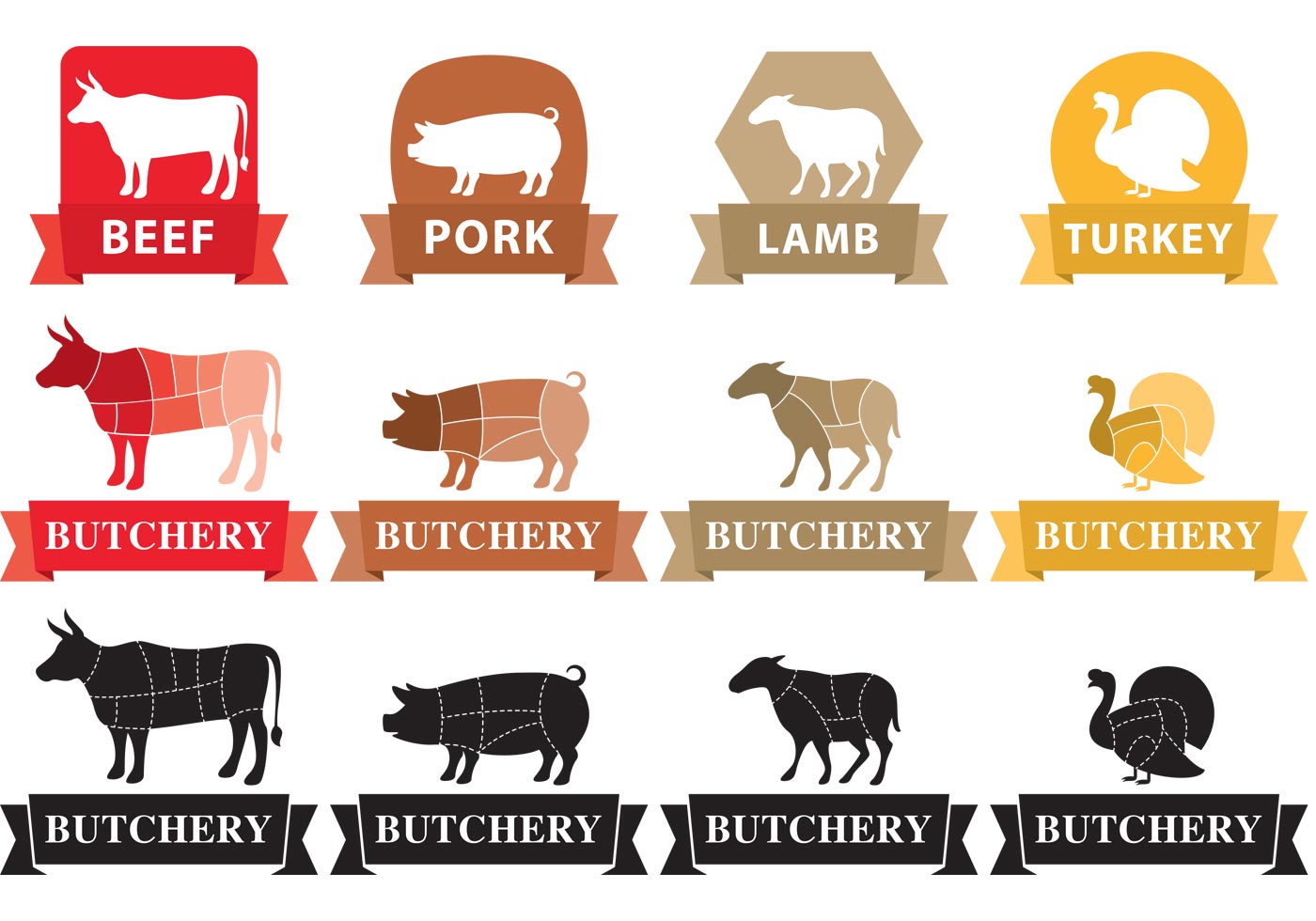 1400x980 Pork Free Vector Art