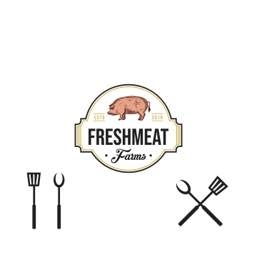 360x360 Pork Logo Designs For Butchery Companies, Logo, Pig, Butchery Png