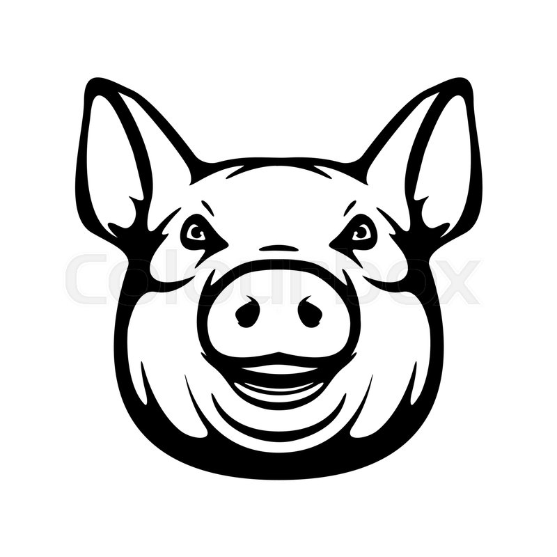 800x800 Pork Meat Label On White Background Stock Vector Colourbox