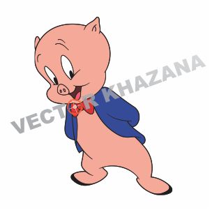 301x301 Cute Porky Pig Logo Vector