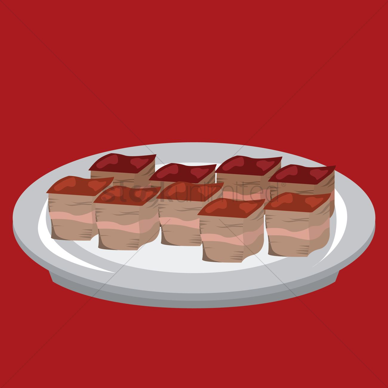 1300x1300 Roast Pork Vector Image