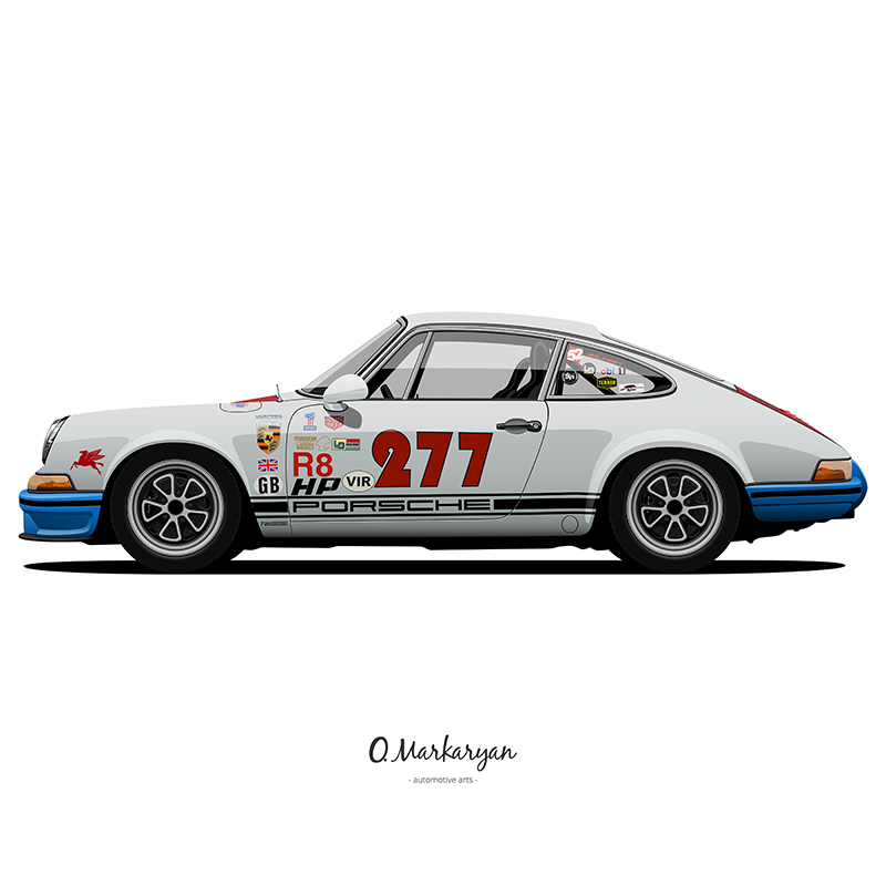 800x800 Porsche Vector Art For Magnus Walker On Behance