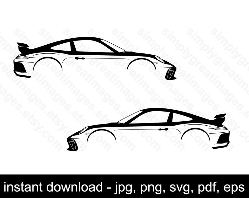 794x630 Porsche Scalable Vector Graphic Vector Etsy