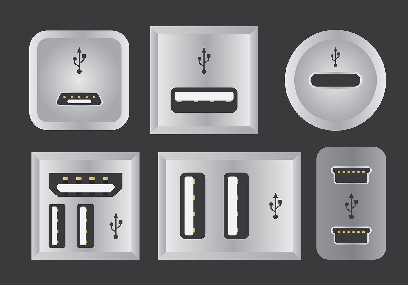1400x980 Usb Port Free Vector Art