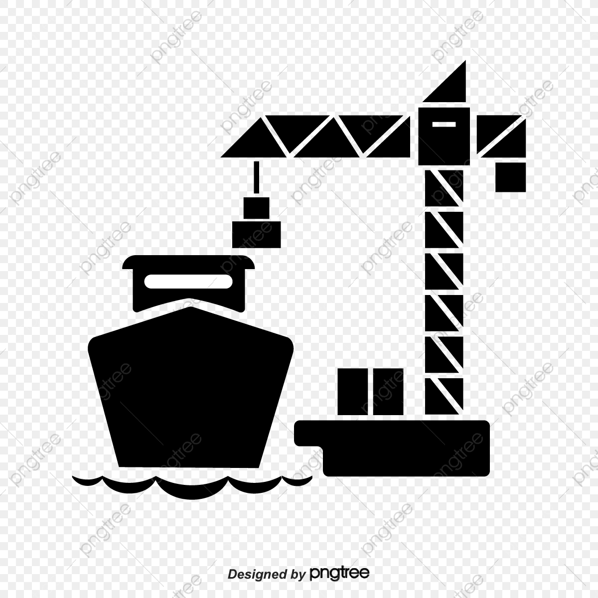 1200x1200 Vector Port Silhouette, Silhouette Vector, Vector Diagram, Vector