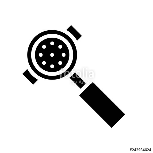 Portafilter Vector, Coffee Related Solid Style Stock Image 500x500 Portafilter Vector, Coffee Related Solid Style Stock Image