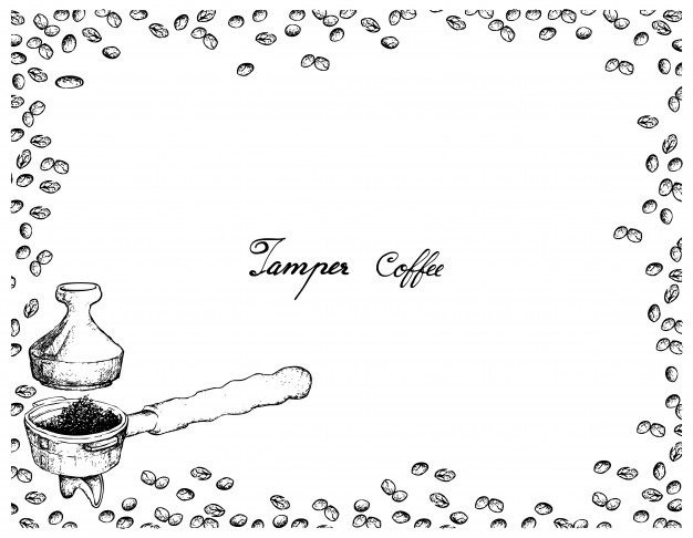 Hand Drawn Of Portafilter With Tamper For Coffee Machine Vector 626x486 Hand Drawn Of Portafilter With Tamper For Coffee Machine Vector
