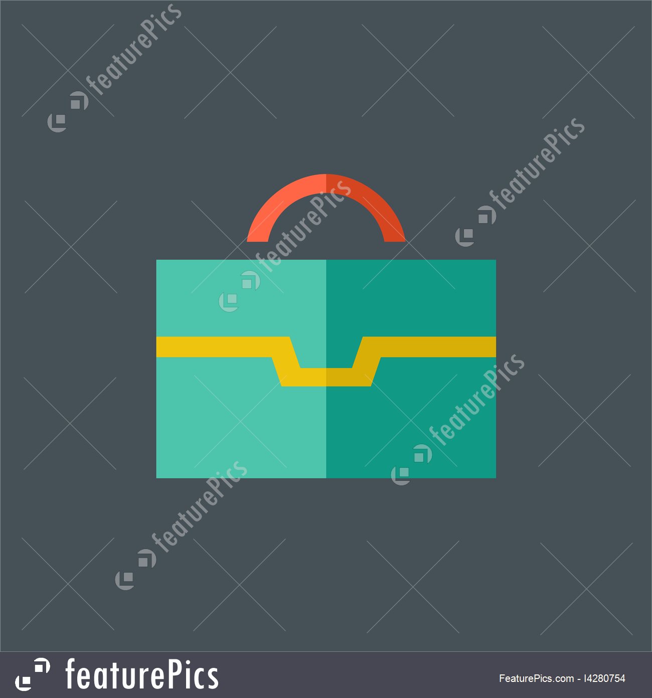 1300x1392 Portfolio Flat Icon Illustration