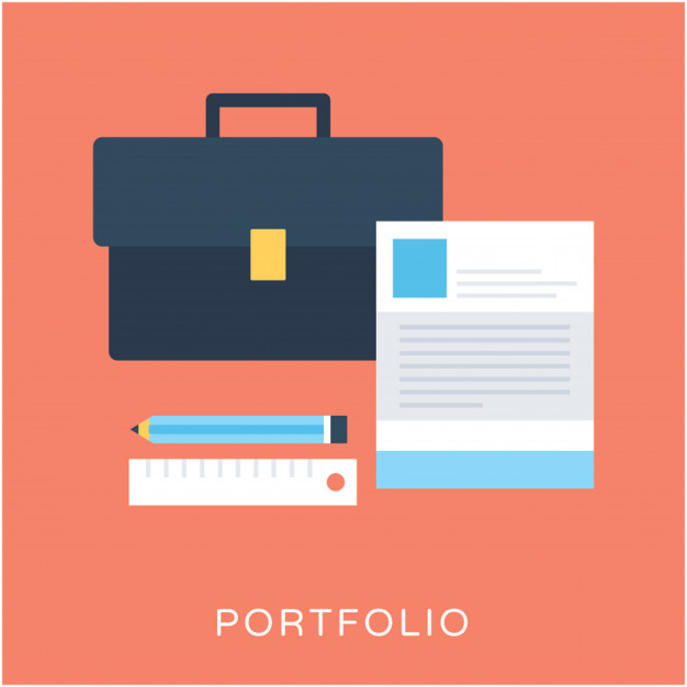 626x626 Portfolio Flat Vector Icon Vector Premium Download