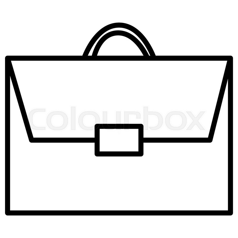 800x800 Business Portfolio Icon Over White Stock Vector Colourbox