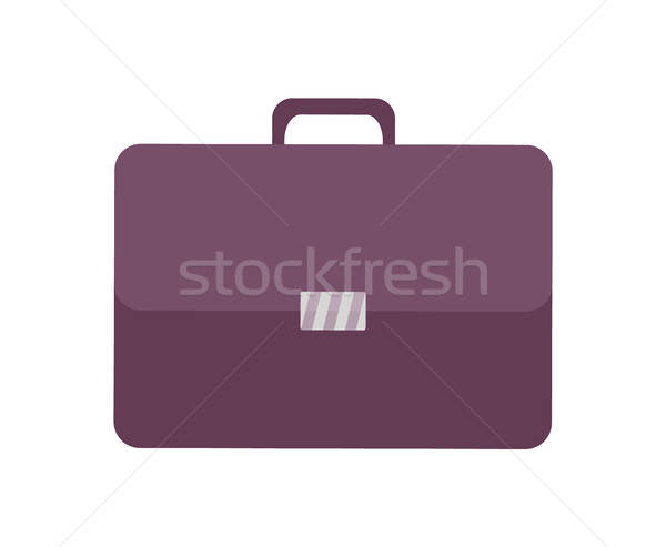 600x493 Leather Briefcase Portfolio Icon Vector Isolated Vector