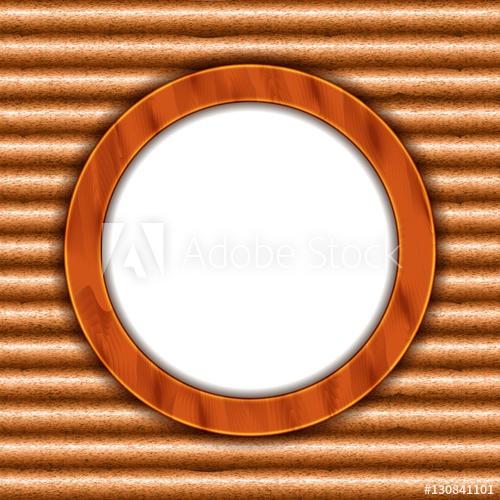 500x500 Wooden Frame Window Porthole Vector Illustration