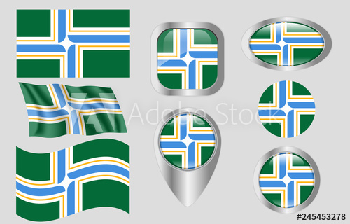 500x320 Flag Of Portland, Oregon