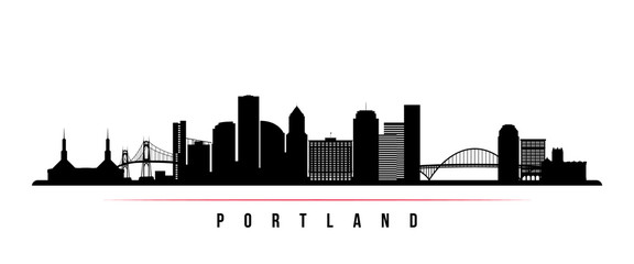 576x240 Portland Oregon Skyline Silhouette Photos, Royalty Free Images