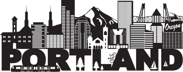 612x243 Portland Skyline Clipart