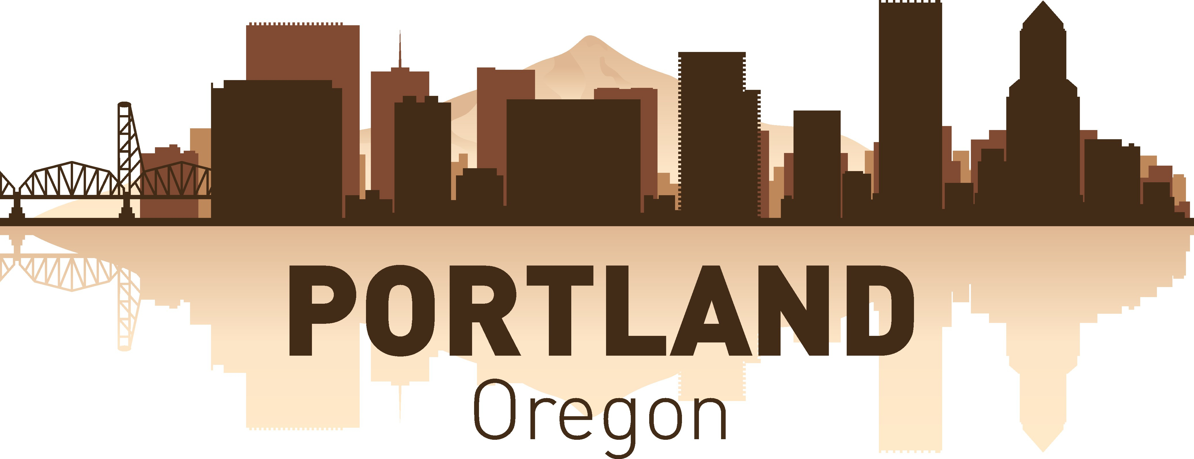 4153x1599 Portland Skyline Free Vector Free Download Vector Graphic Art