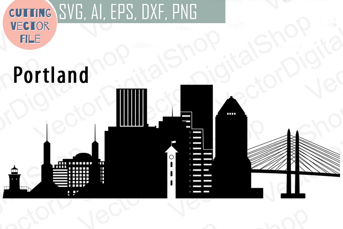 1158x772 Portland Vector, Oregon Skyline Usa City, Png, Dwg