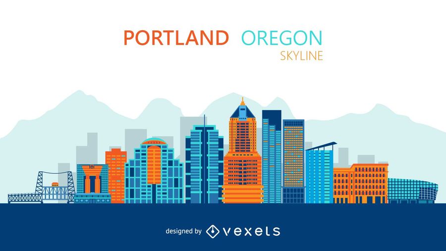 900x506 Portland Skyline Illustration