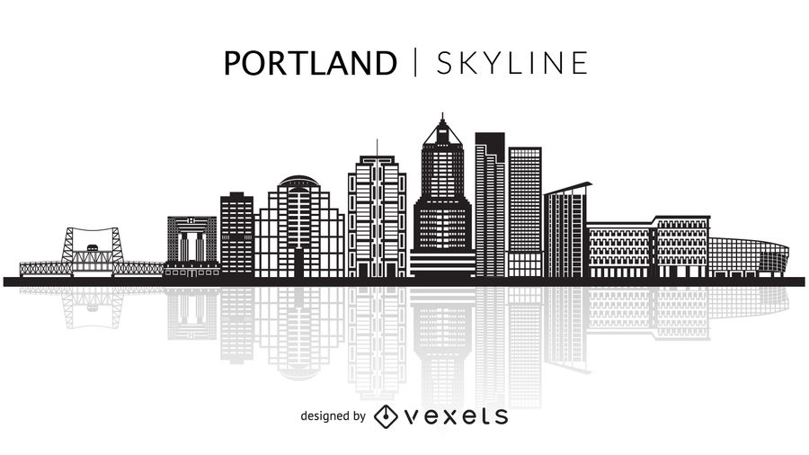 900x506 Portland Skyline Silhouette
