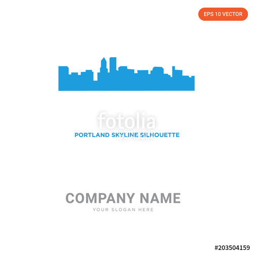 500x500 Portland Skyline Company Logo Design Stock Image And Royalty Free