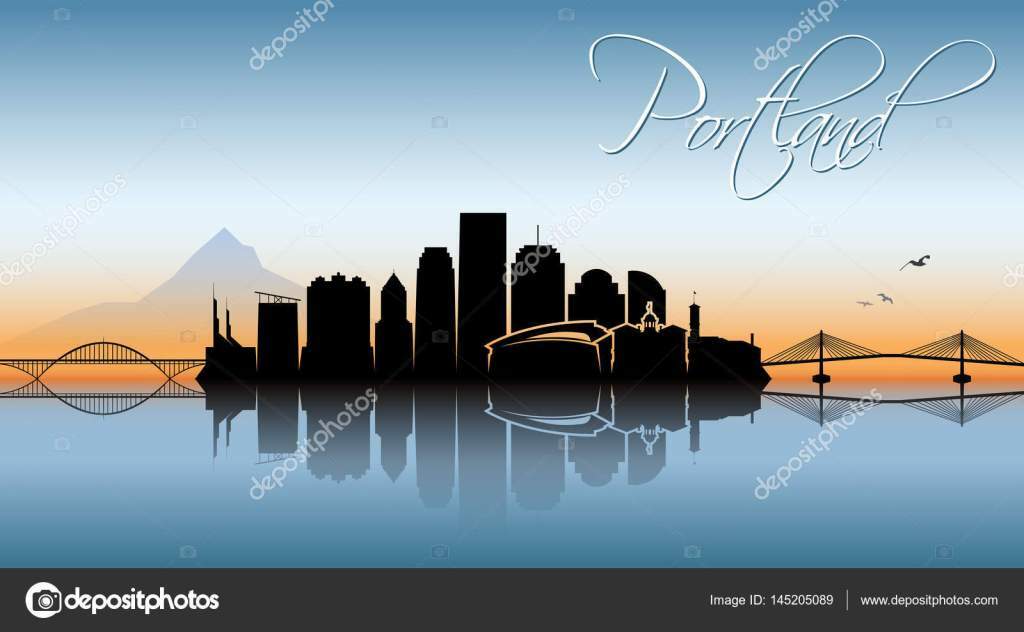 1024x632 Portland Skyline Vector Fachadasconbalcon Gq