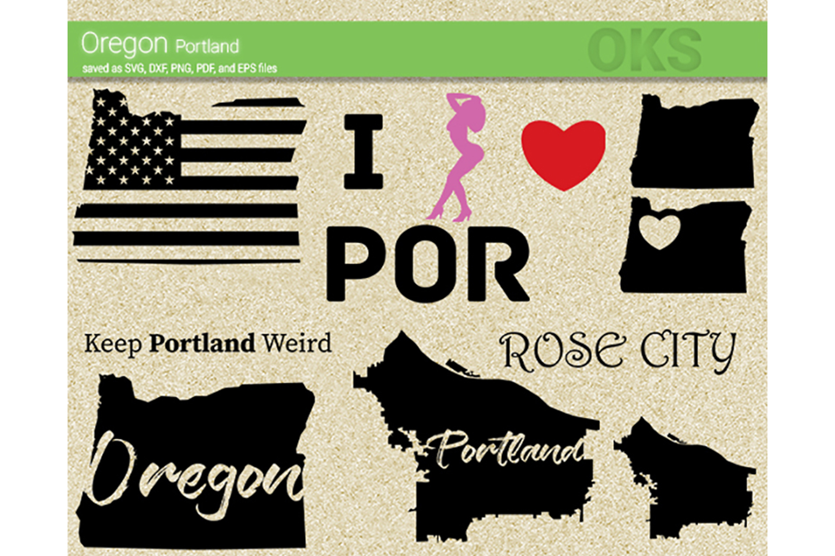 1644x1094 Oregon Portland Vector Graphic