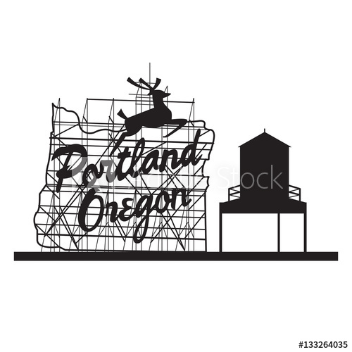 500x500 Portland, Oregon Sign