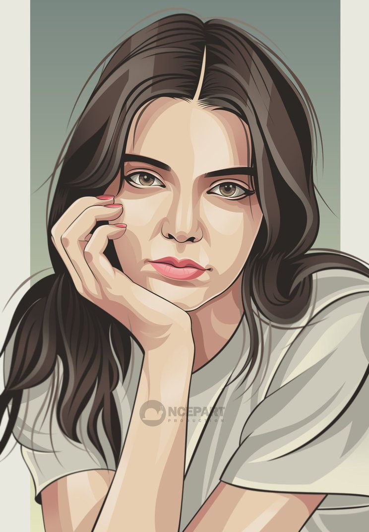 Kendall Jenner Vector Portrait 744x1072 Kendall Jenner Vector Portrait