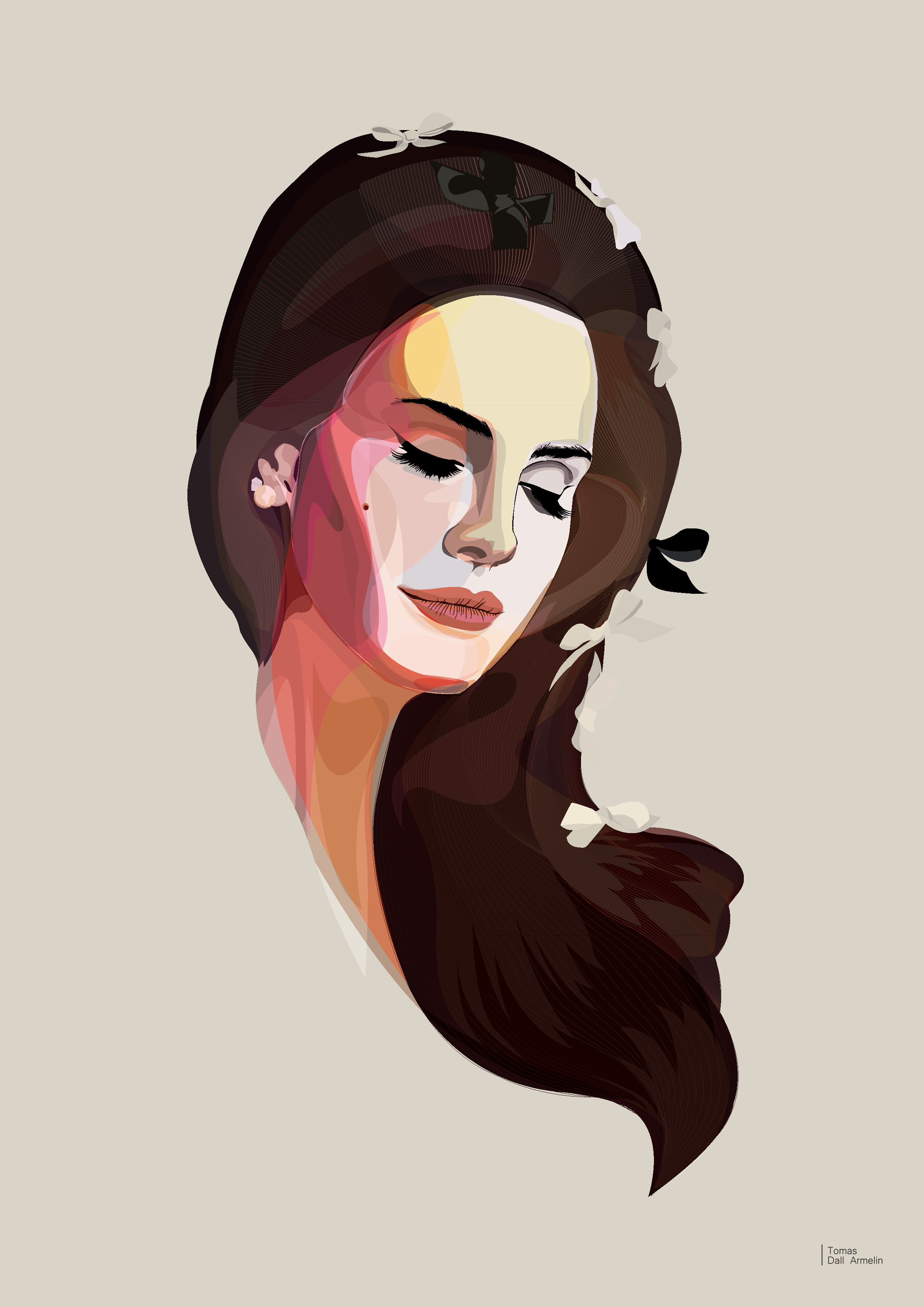 Lana Del Rey Vector Portrait Digital Image In Vector 2480x3508 Lana Del Rey Vector Portrait Digital Image In Vector