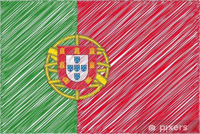 700x468 Portugal Flag, Vector Illustration Wall Mural
