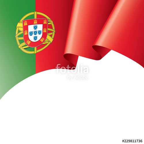 500x500 Portugal Flag, Vector Illustration On A White Background Stock