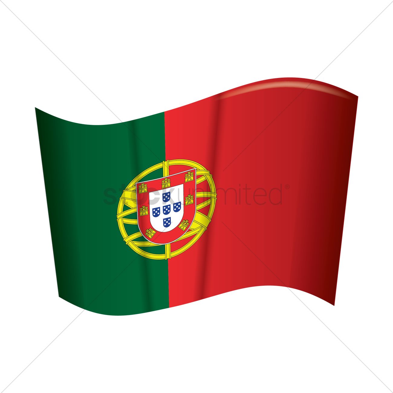 1300x1300 Portugal Flag Vector Image