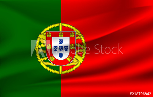 500x317 Portugal Flag Vector Vector Flag Of Portugal Blowig In The Wind