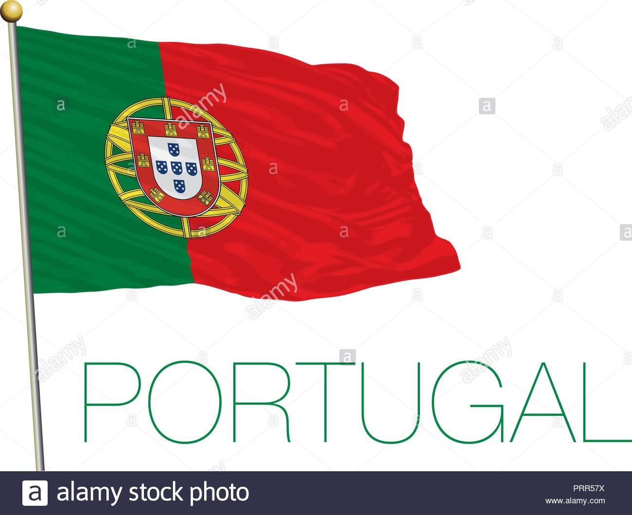 1300x1059 Portugal Official Flag, Vector Illustration Stock Vector Flags