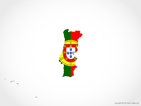 460x345 Vector Map Of Portugal