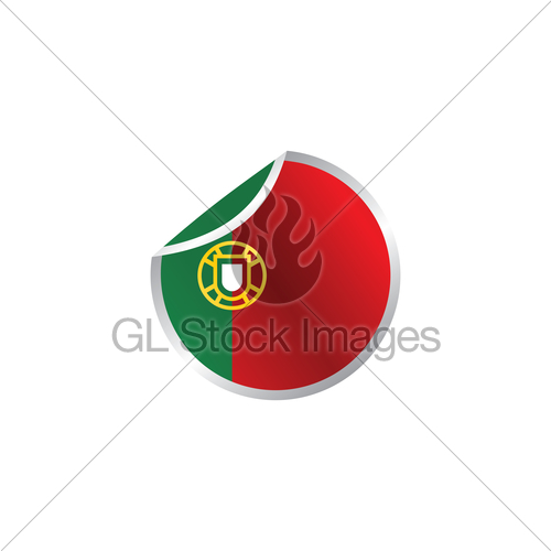 500x500 Glossy Theme Portugal National Flag Gl Stock Images
