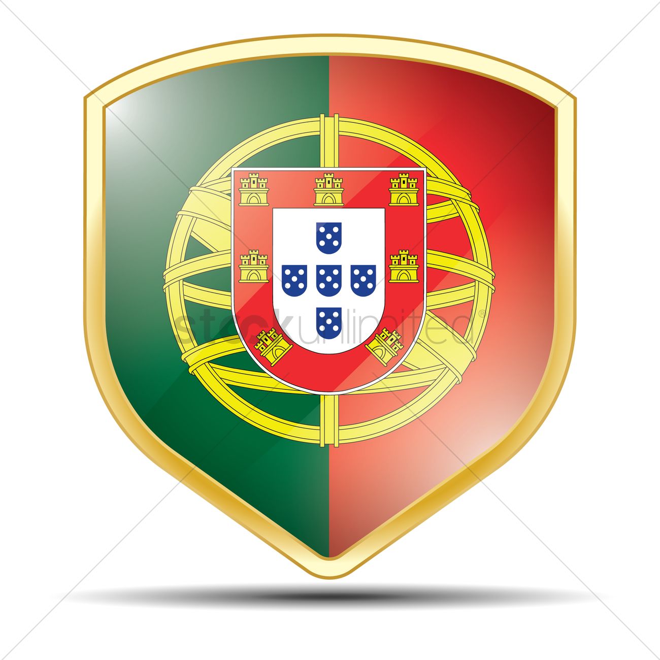 1300x1300 Portugal Flag Button Vector Image