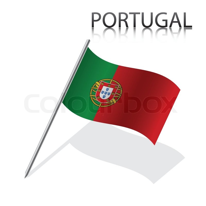 800x800 Realistic Portuguese Flag, Vector Stock Vector Colourbox