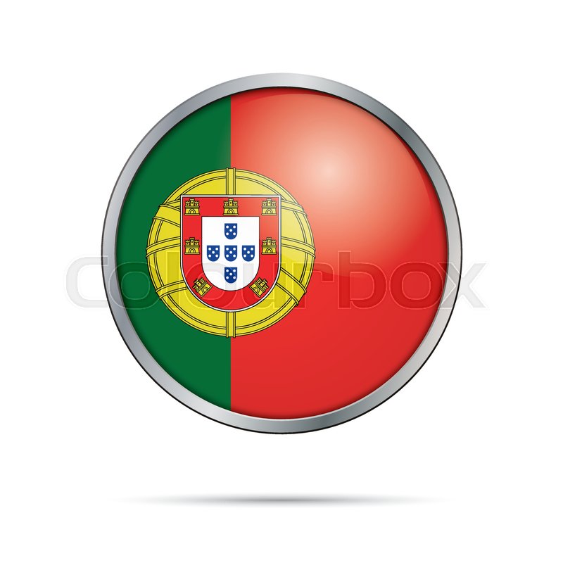 800x800 Vector Portuguese Flag Button Stock Vector Colourbox