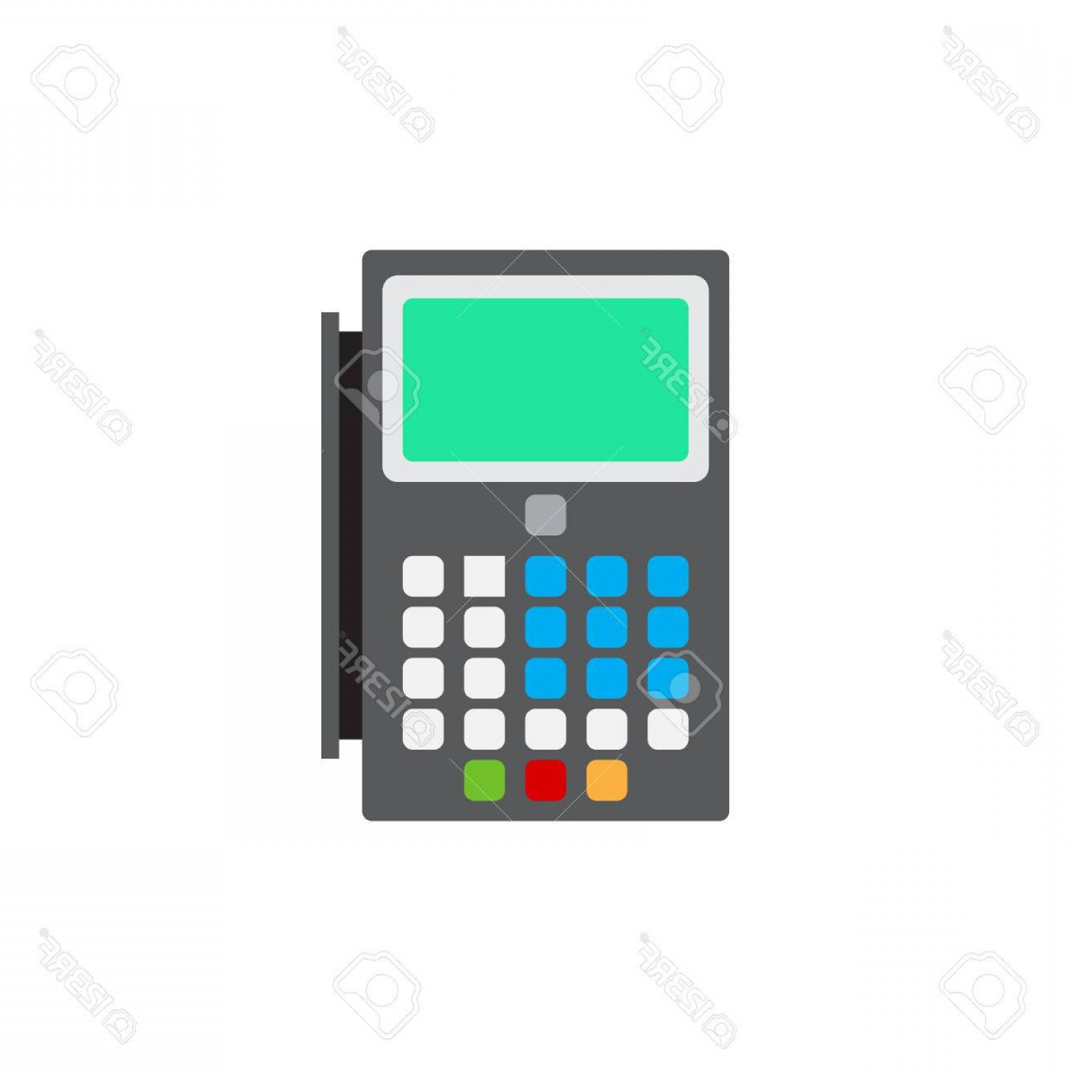 1560x1560 Photostock Vector Pos Terminal Flat Icon Vector Sign Colorful