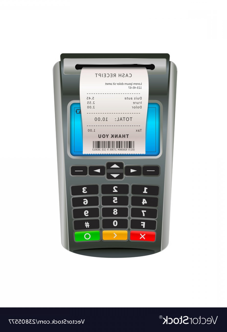 888x1296 Realistic Nfc Pos Terminal For Payment