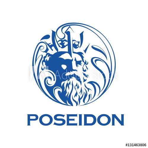 500x500 Greek God Poseidon Illustration